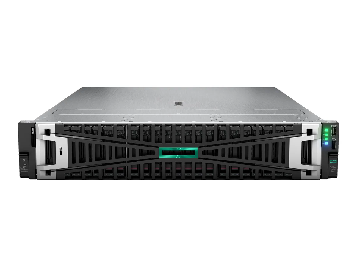 HPE HPE ProLiant DL385 Gen11 2U rack server 2x EPYC 9354 32-core 384GB DDR5 P77251-005 — product photo