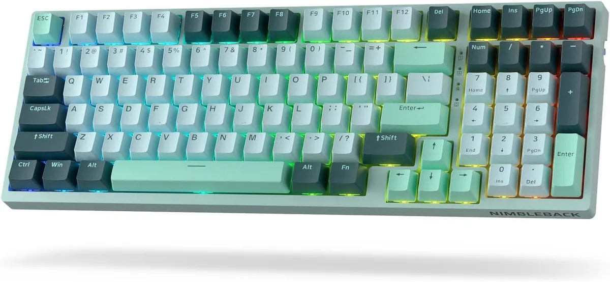 LTC LTC Nimbleback NB981 95% Wireless Mechanical Gaming Keyboard 98 Keys Green — product photo