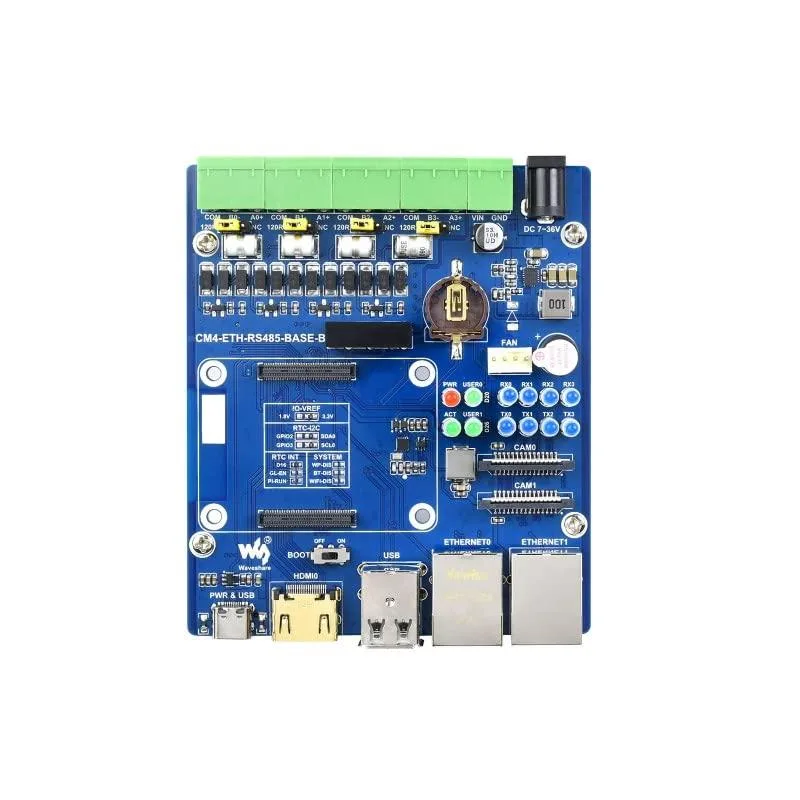LORDWORLD LORDWORLD Dual ETH Quad RS485 Base Board (B) development board — produktfoto