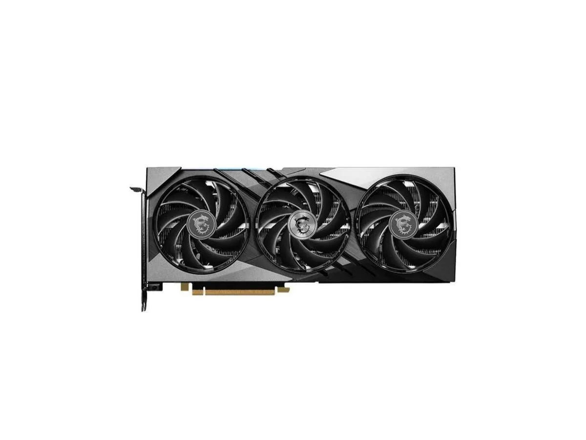 MSI GeForce RTX 4070 Ti GAMING X SLIM 12G graphics card, dual-fan cooler, dark metal finish
