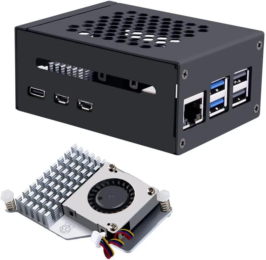 MCDODO MCDODO Metal Case for Raspberry Pi 5 with Active Cooler 4GB/8GB X1000/X1001/X1003/N04/N05 — toote foto