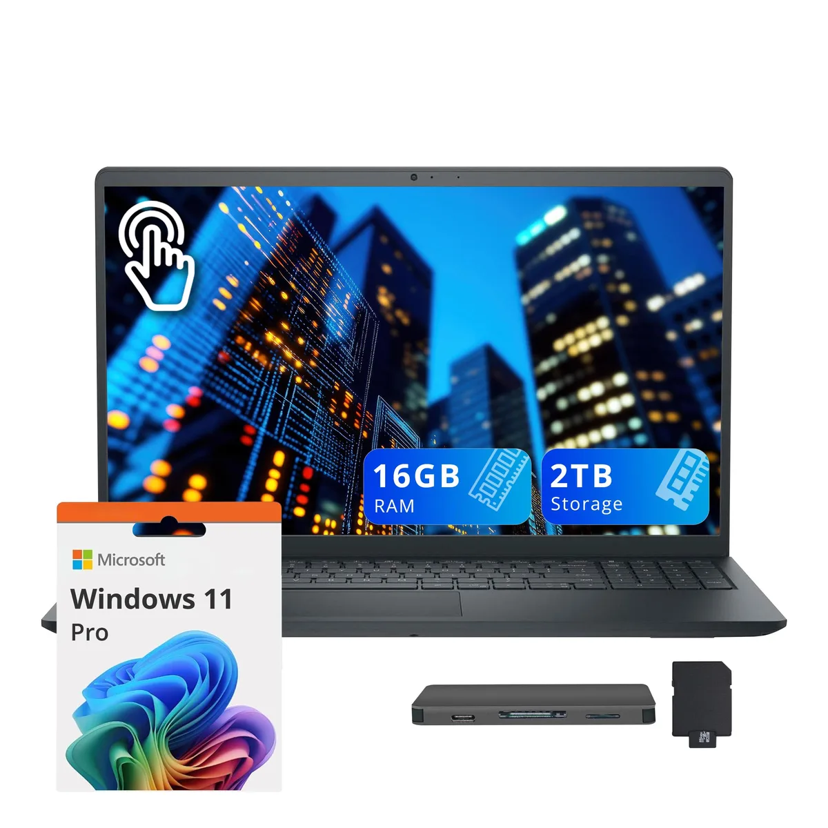 DELL DELL Business Laptop 15.6" FHD Touch i5-1334U 16GB 1TB SSD + 1TB Dock Carbon Black — tuotekuva