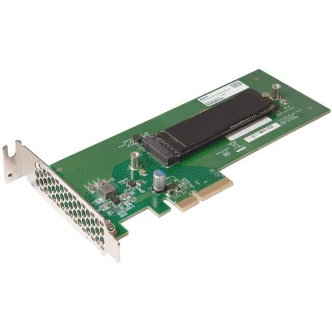 M.2 2280 NVMe SSD with black PCB and gold contacts