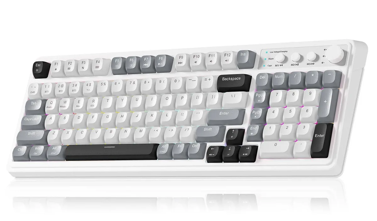AULA S99 99-key wireless keyboard black tactile switches RGB backlighting