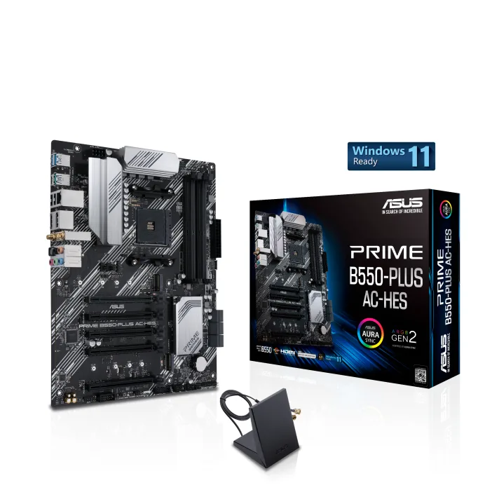 Rectangular ATX motherboard with black PCB, silver heatsinks and rear I/O shield visible