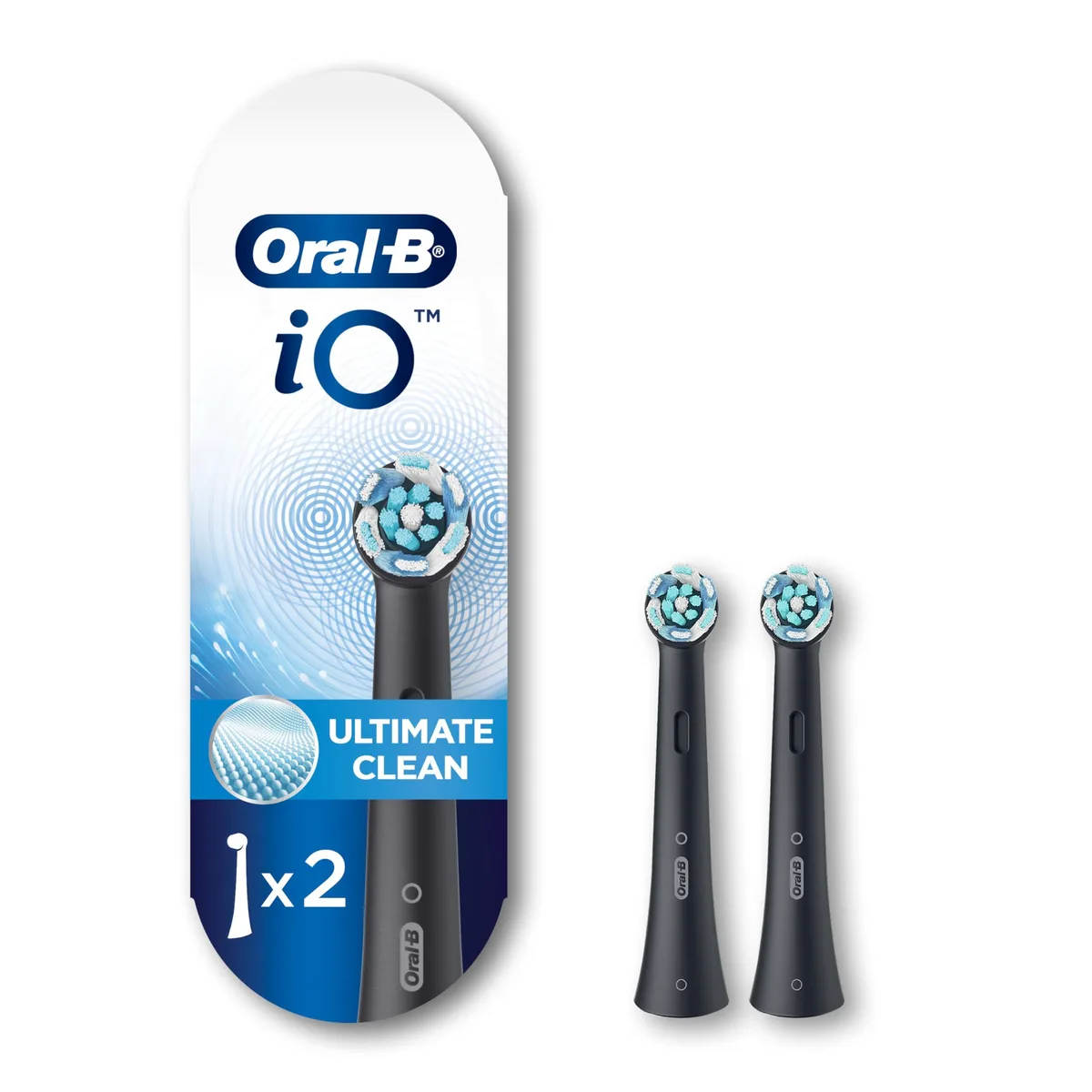  Oral-B iO Ultimate Clean Replacement Brush Heads 2 Count Black — produktfoto