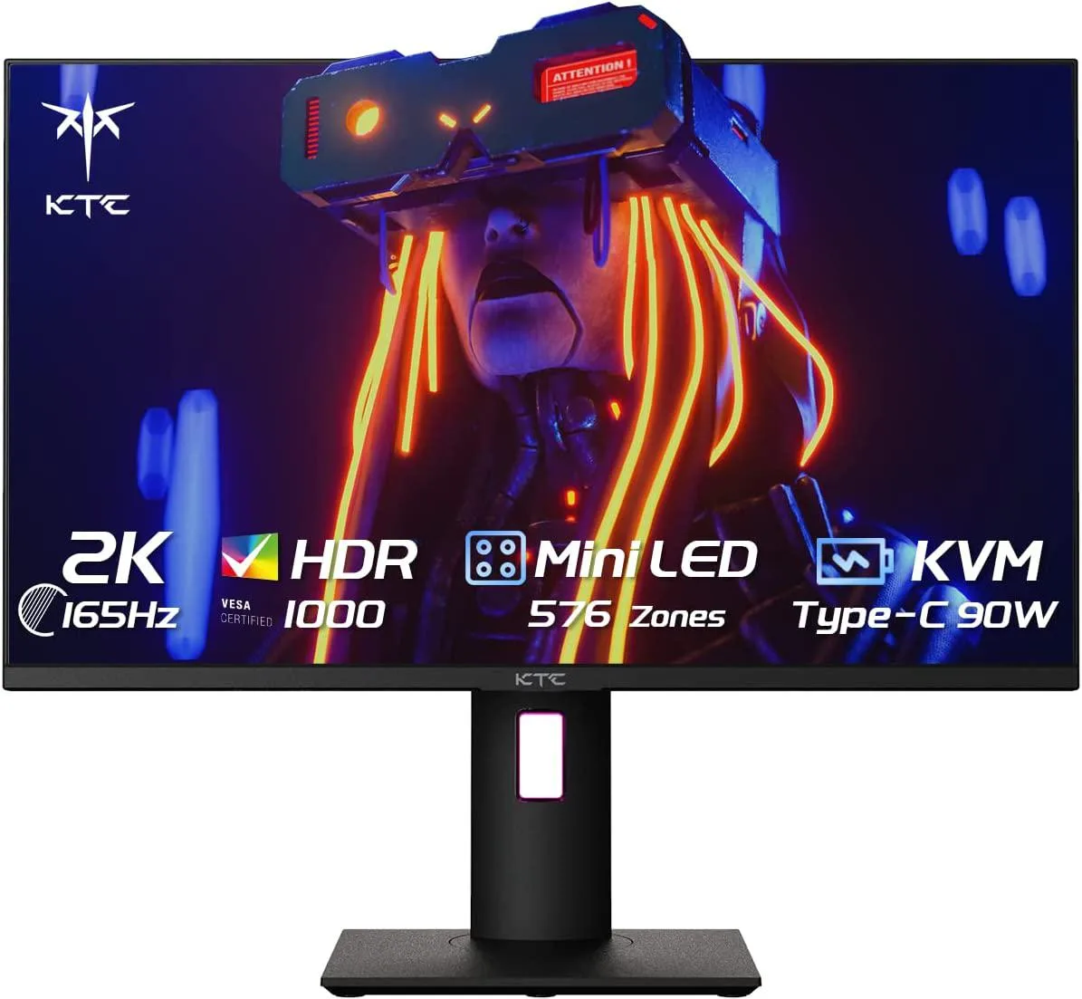 KTC KTC M27T20 27" Mini LED 1440p 165Hz Gaming Monitor — photo du produit