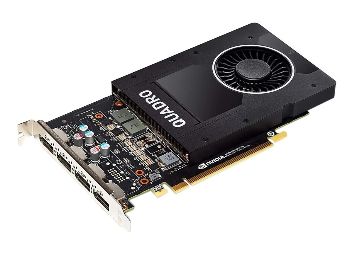 HP Quadro P2000 single-slot graphics card with four DisplayPort outputs