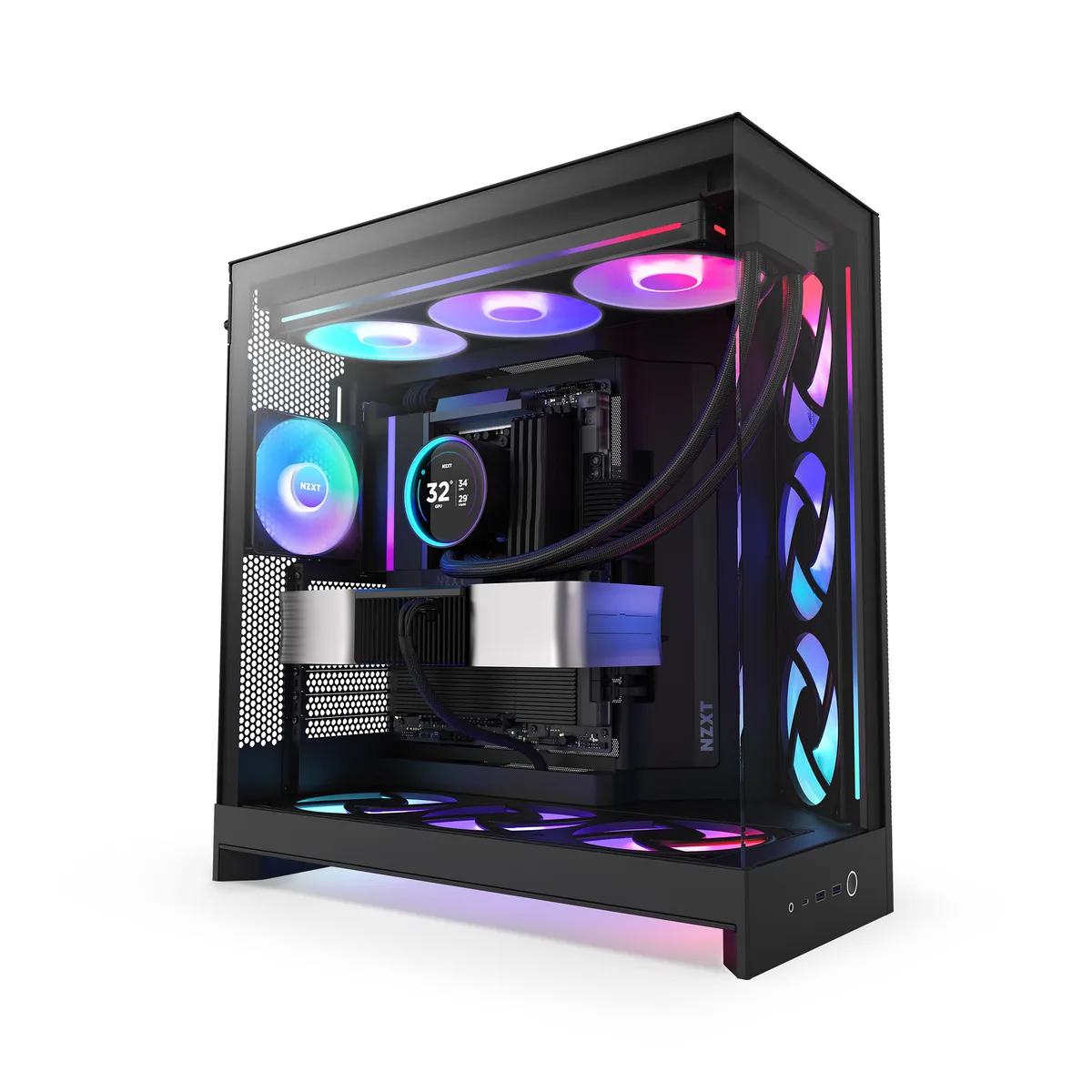 NZXT NZXT CM-H92FB-R1 Black tinted tempered glass Mid-Tower PC case — photo du produit