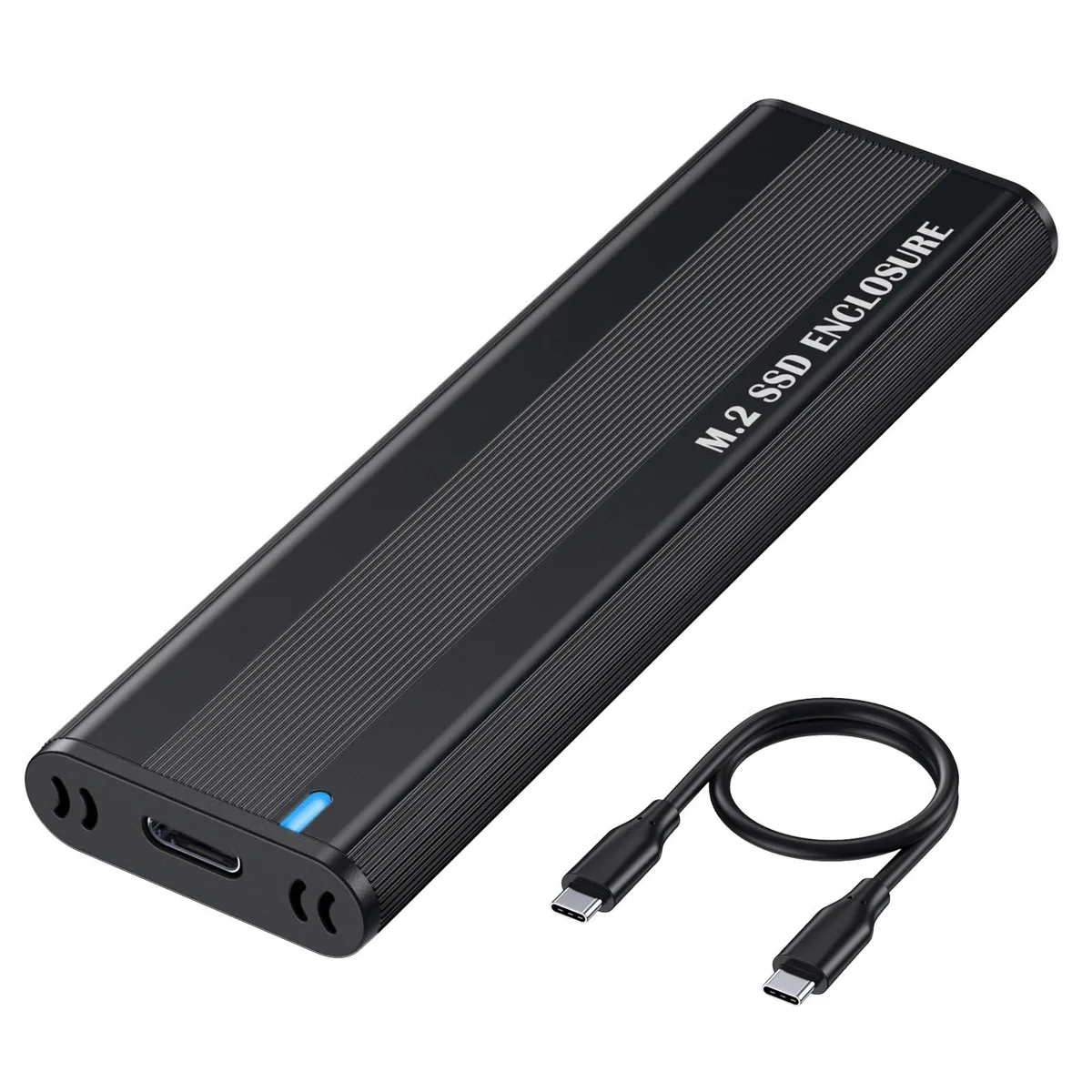 Vszerda Vszerda M.2 NVME SATA enclosure USB 3.1 Gen 2 10 Gbps 2230 2242 2260 2280 Black — fotografija izdelka