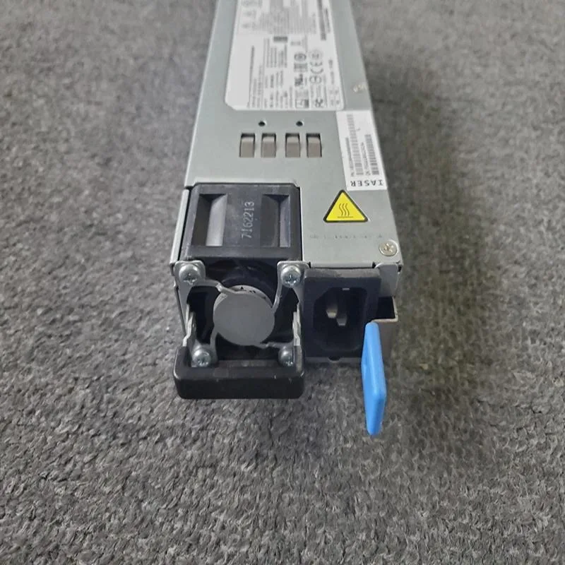 Rectangular metal ATX power supply unit with matte black finish and cooling fan grille