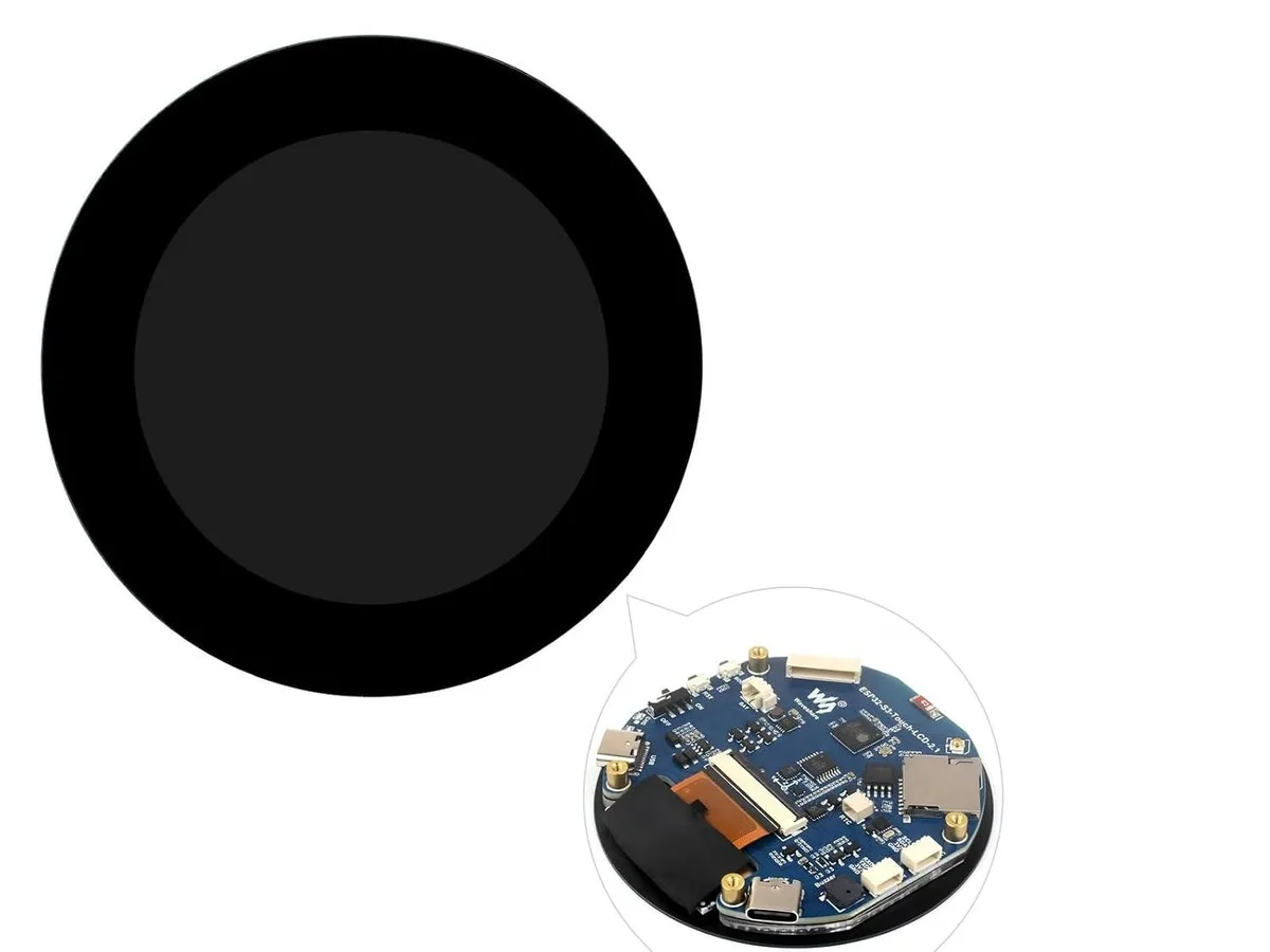 LORDWORLD LORDWORLD ESP32-S3 2.1 inch 480x480 Capacitive Touch Round Display Development Board — foto produk