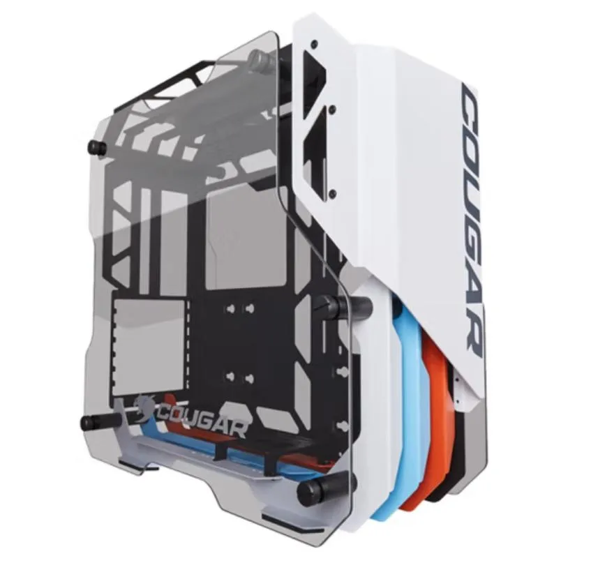BFKK BFKK Open-Frame ATX Mid Tower 240mm Radiator Aluminium Glass White — product photo