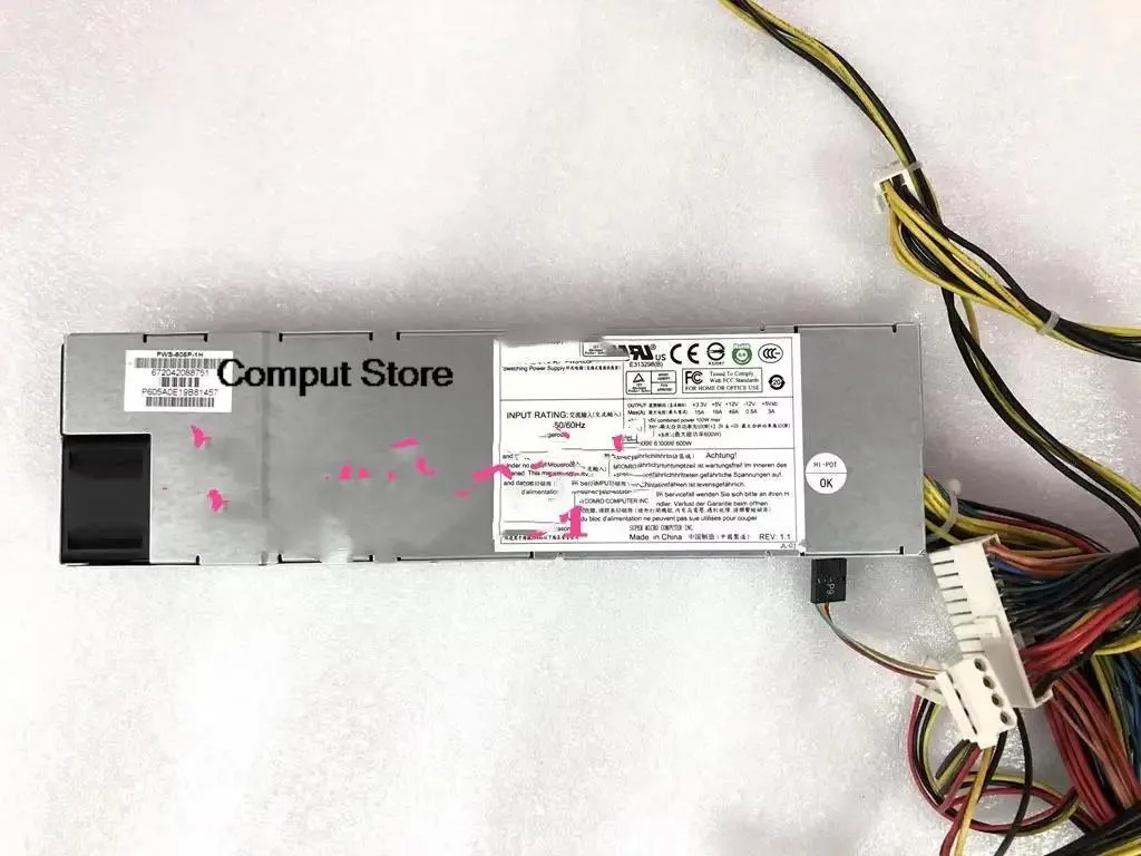 KHACHIMO KHACHIMO PWS-605P-1H 1U 600W Server Power Supply — produktbilde