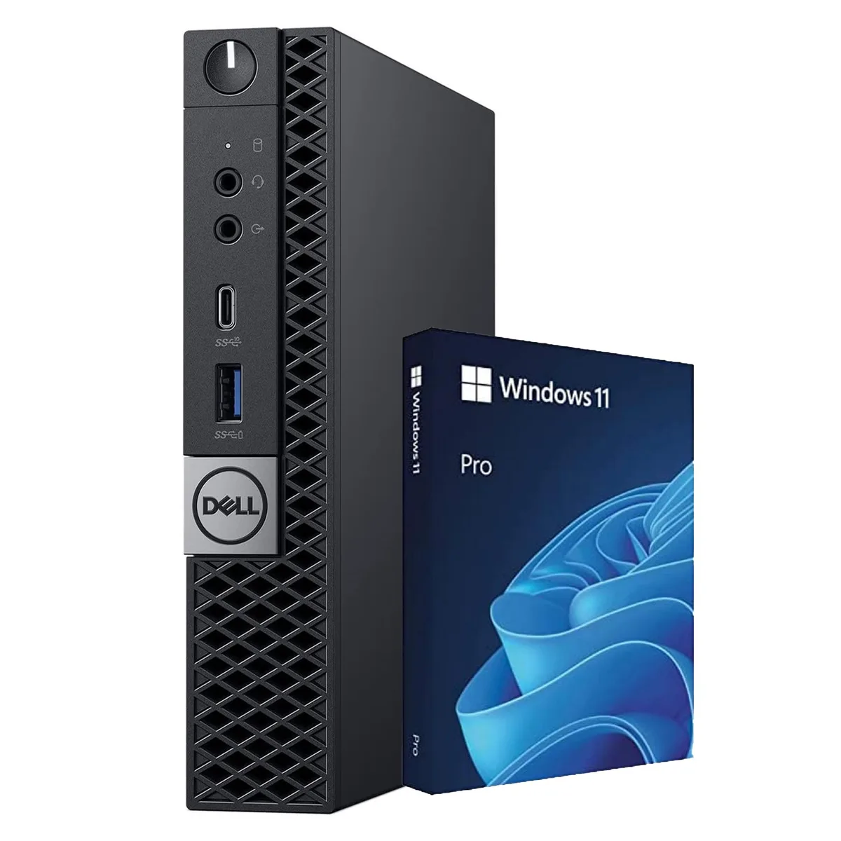 Small black Dell OptiPlex 7060 Tiny desktop computer