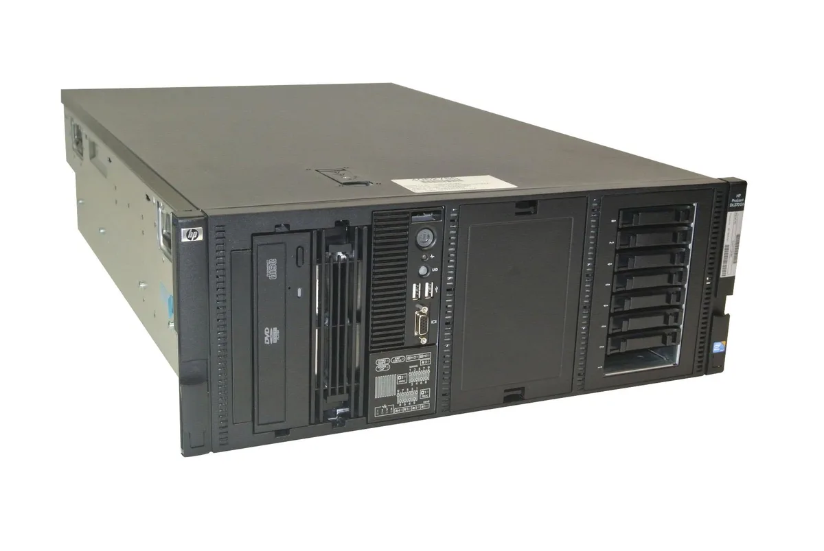 Silver 4U rack server chassis with front drive bays and DVD drive