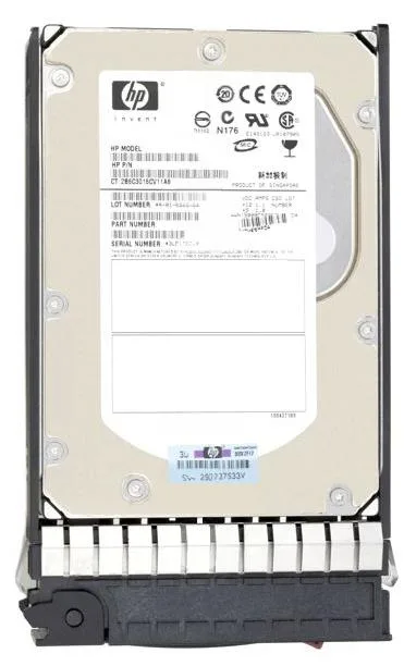 Bare 3.5 inch SAS hard drive silver aluminium casing circuit board visible