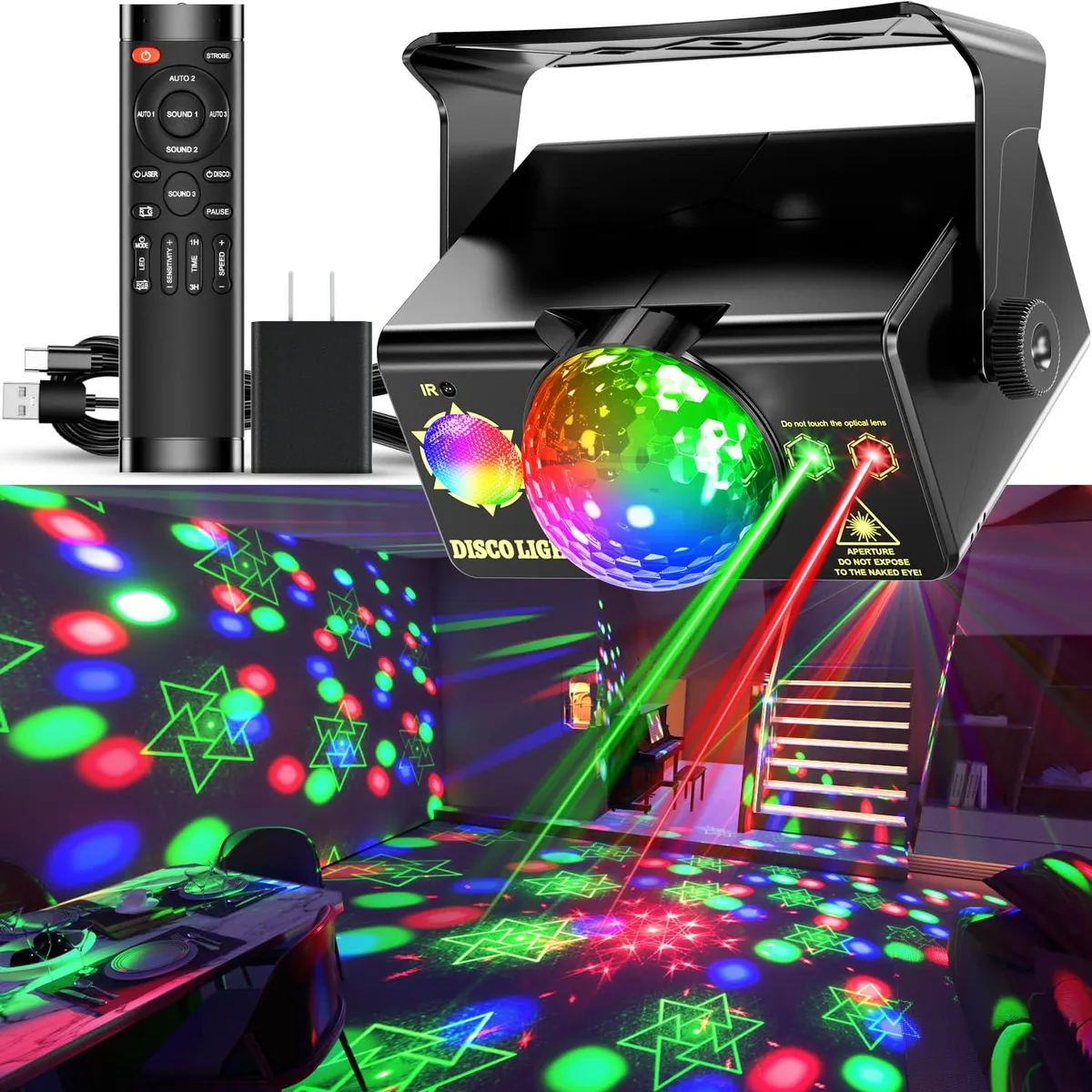  Mobile Power TC-7007-3 150W LED spot light, sound activated, remote control, 120V — termékfotó