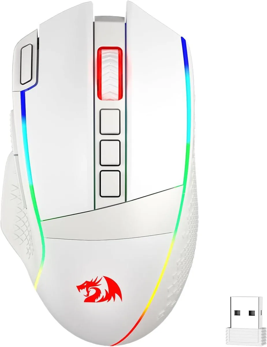 Redragon Redragon M991 wireless gaming mouse 26000 DPI 9 macro buttons White — product photo