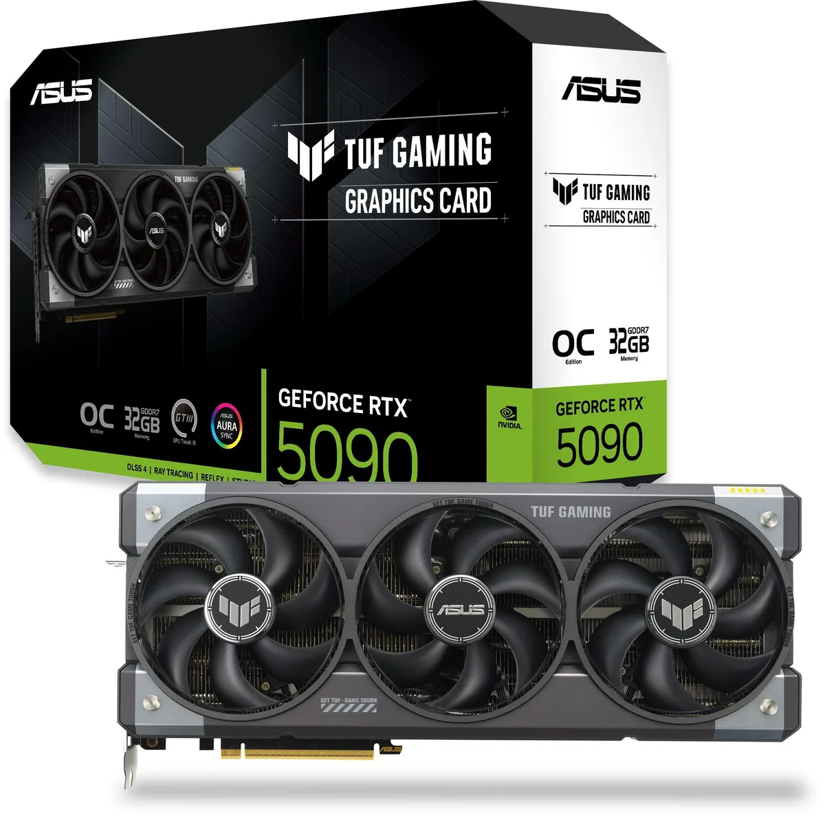 ASUS ASUS TUF GeForce RTX 5090 32GB GDDR7 graphics card — product photo