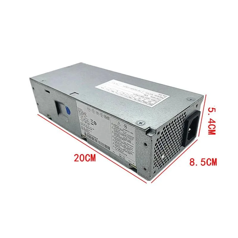 Rectangular ATX power supply unit with matte black metal casing and visible cooling fan grille
