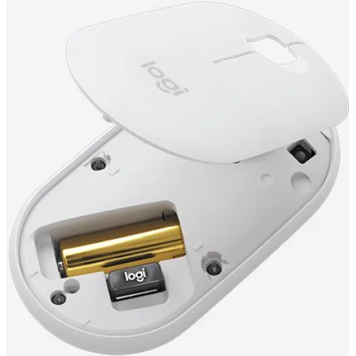 White ambidextrous mouse with smooth rounded shape