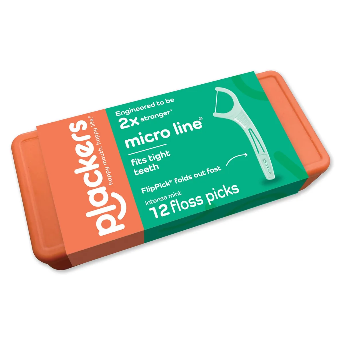  Plackers Micro Line Floss Picks Intense Mint 12 Count 303768518 — product photo