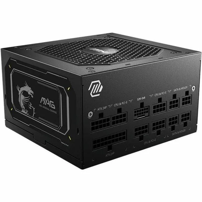 MSI MSI MAGA850GLPCIE5II 850 W power supply — product photo