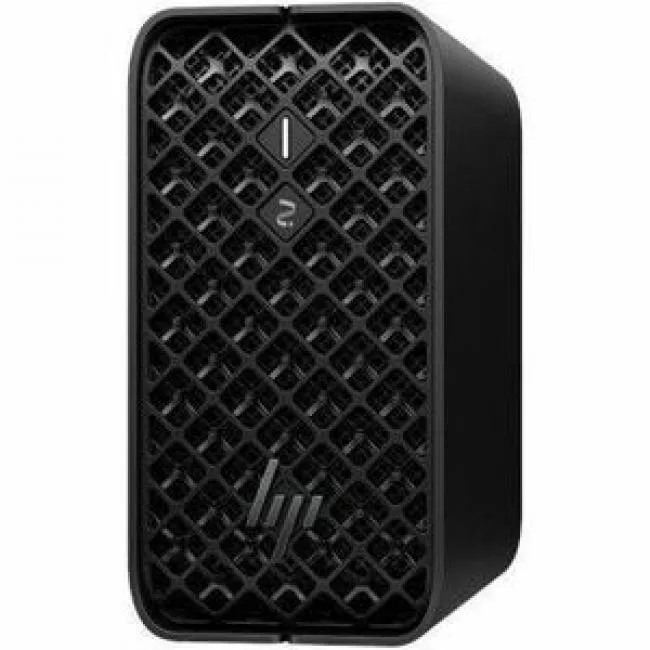 Compact black Mini PC workstation, Jet Black finish