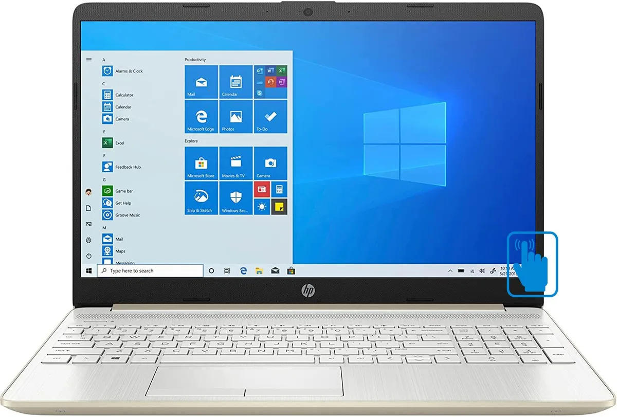 HP HP 15t-dw300 laptop i5-1135G7 12GB 256GB 15.6" touch HD gold — product photo