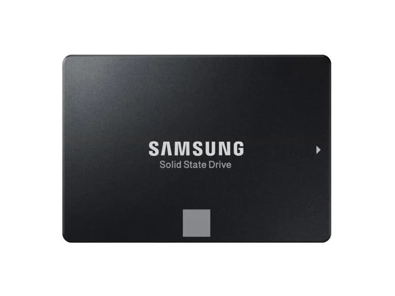Silver rectangular 2.5 inch SSD with Samsung label