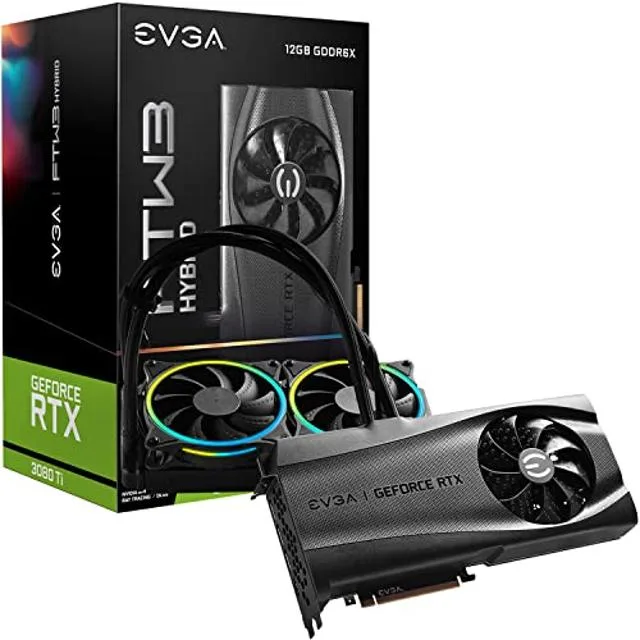 EVGA EVGA GeForce RTX 3080 Ti FTW3 Ultra Hybrid Gaming graphics card — photo du produit