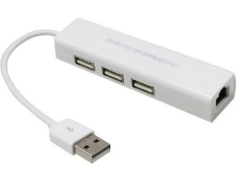 TeKit TeKit NTRANA0002CH USB 2.0 3-Port Hub RJ45 Ethernet 10/100Mbps network card — 제품 사진
