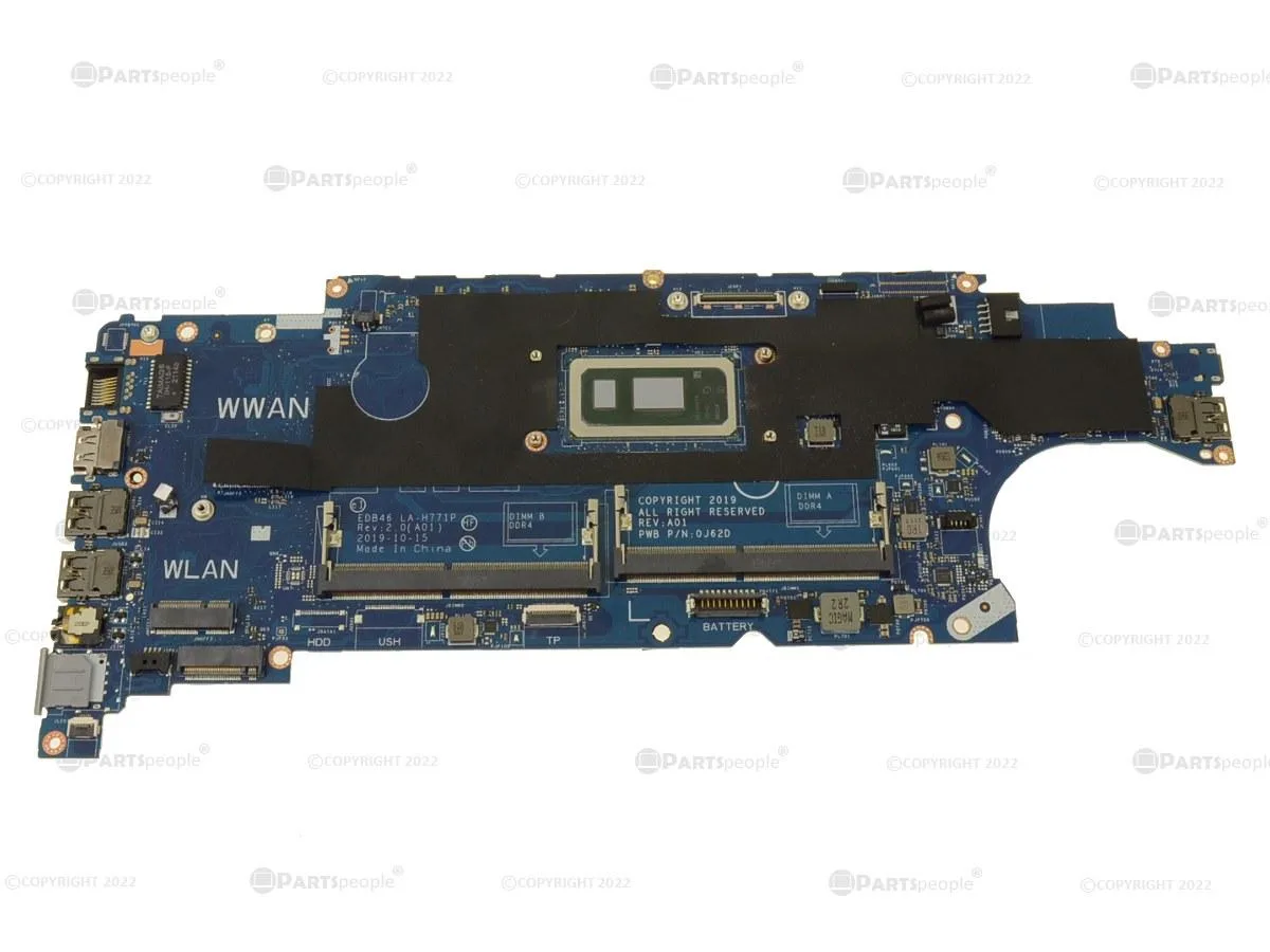 Green rectangular motherboard with silver processor and black connectors