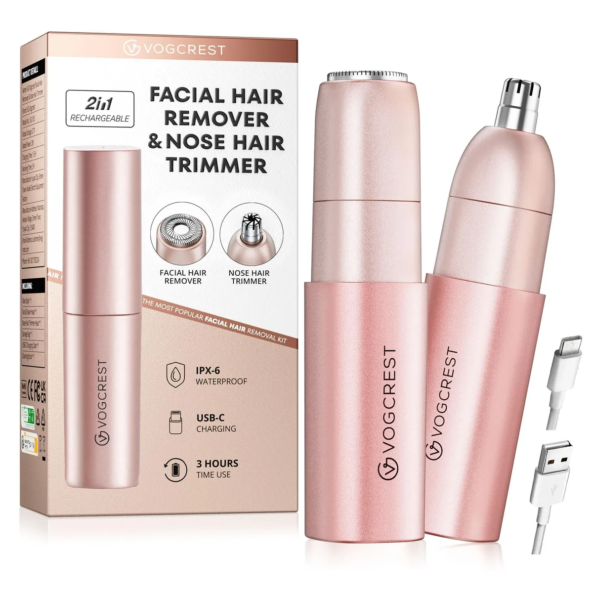  Remington VG-105 women's shaver, foil, USB-C, 10000 RPM, pink — product photo