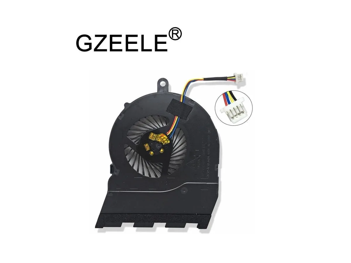 Small black CPU cooling fan with four-wire connector