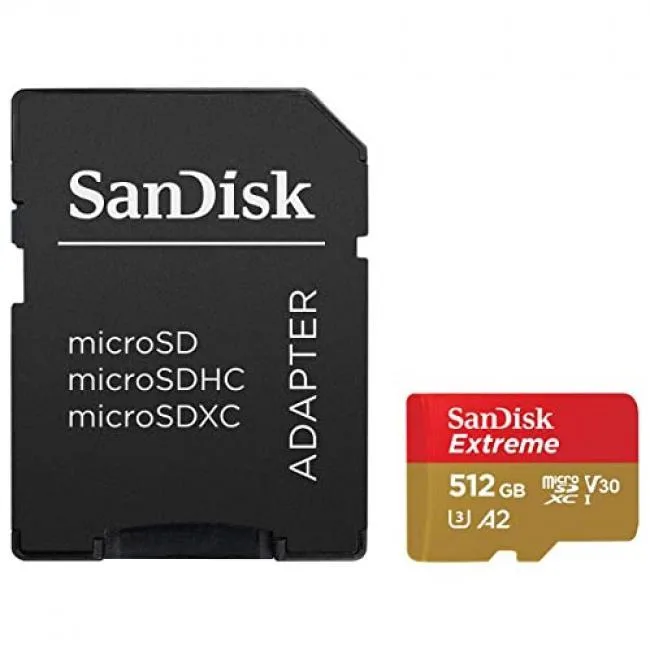 SanDisk SanDisk SDSQXAV-512G-AN6MA 512 GB microSDXC Extreme memory card — Produktfoto