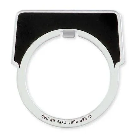 Schneider Electric Schneider Electric 9001KN300 Legend Plate Silver/Black Half-Round 30mm — zdjęcie produktu