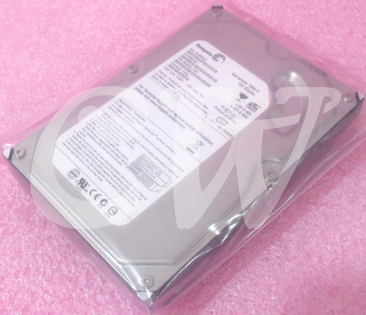 Seagate Seagate ST3160812A Barracuda 7200.9 160GB 7200RPM 8MB 3.5" SATA internal hard drive — 商品写真