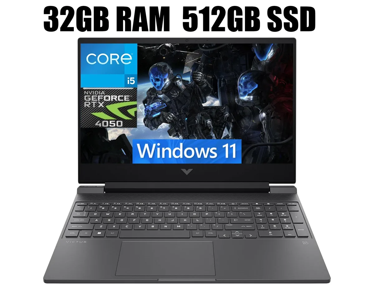 HP HP Victus 15 Raider Black i5-13420H RTX 4050 32GB 512GB gaming laptop — product photo