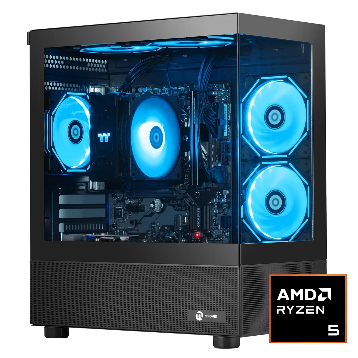 NINGMEI NINGMEI Lumishore Gaming PC Ryzen 5 5600GT 16GB DDR4 1TB NVMe — product photo