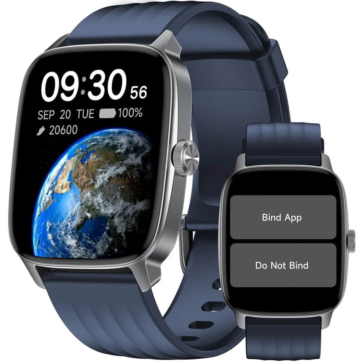  DAVIKO Blue Smart Watch Pedometer No App IP68 20 Sports Modes — tuotekuva