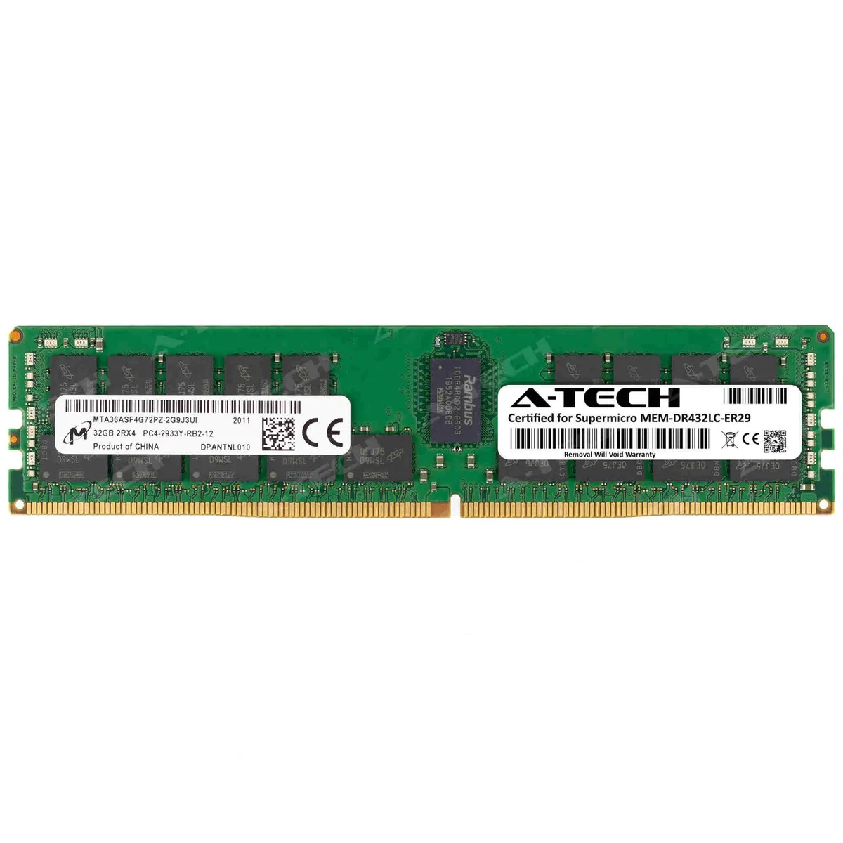A-Tech A-Tech Supermicro Certified 32GB DDR4 2933MHz ECC RDIMM Server Memory — foto produk