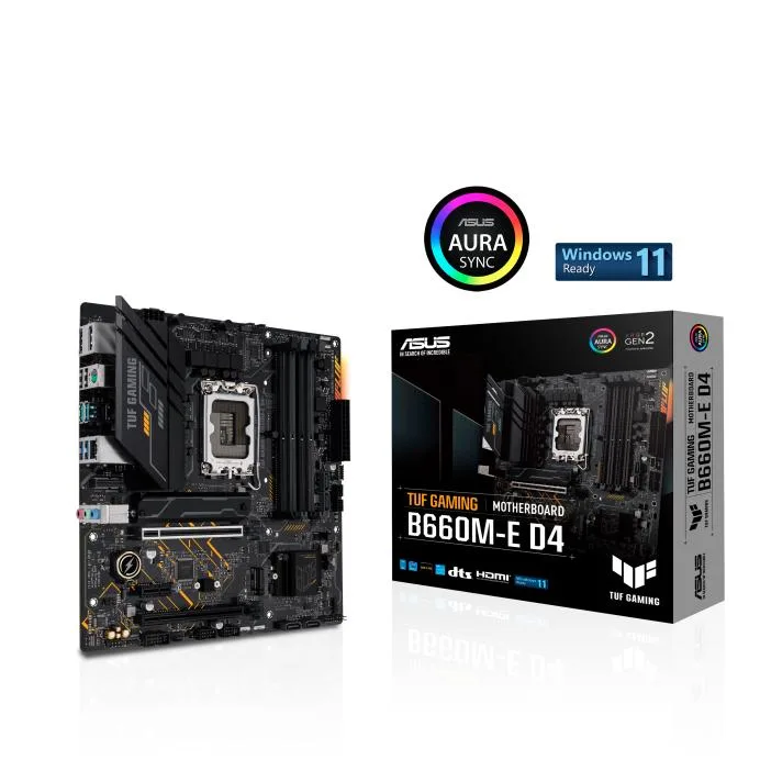 Dark grey mATX motherboard with large VRM heatsinks, silver PCIe 4.0 slot, two covered M.2 slots, rear I/O panel with HDMI