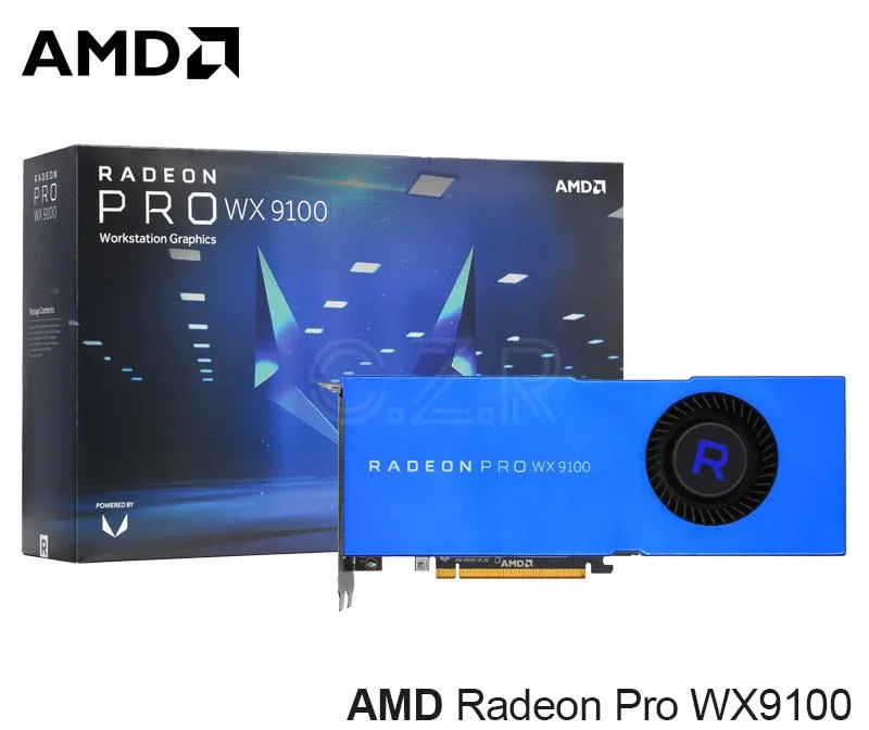 ASUS Radeon Pro WX 9100 workstation graphics card with 16GB HBM2 memory
