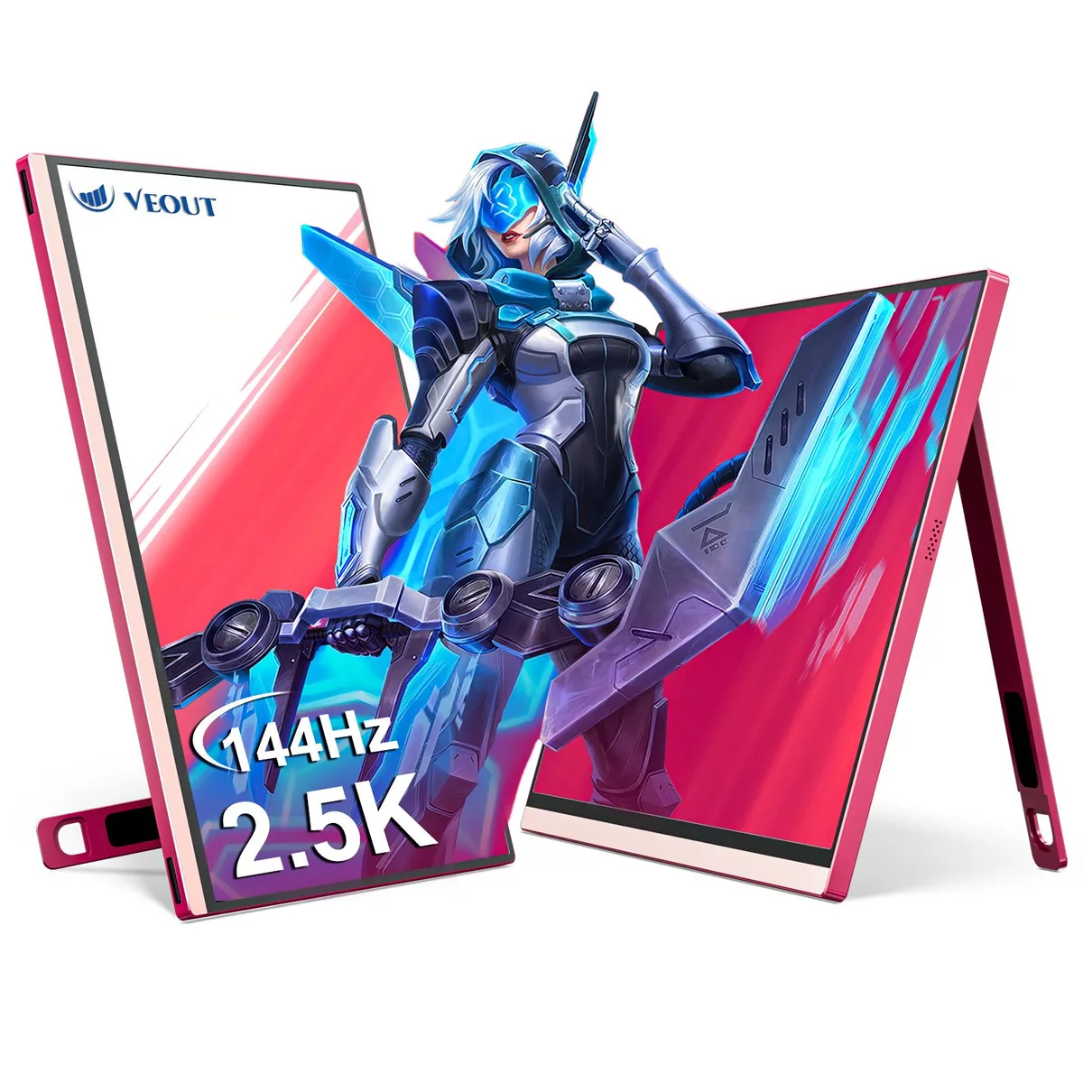 Vielgluck Vielgluck V1Pro 16" 2.5K 144Hz Portable Gaming Monitor Pink — Produktfoto