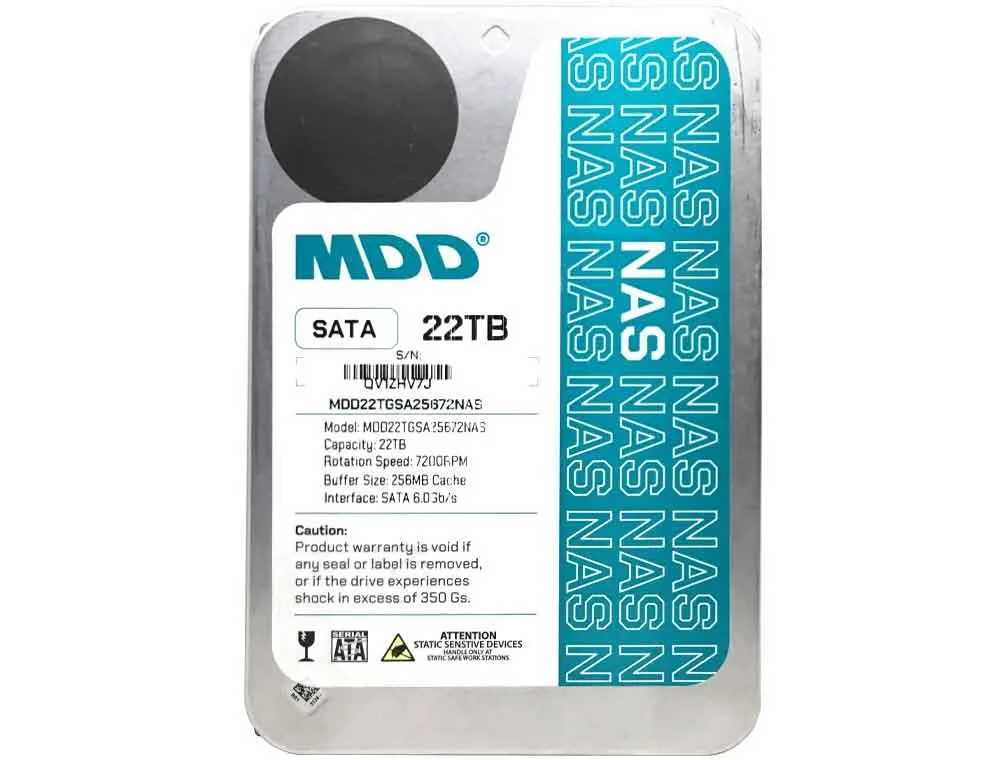 MaxDigitalData MaxDigitalData MDD22TS25672NAS 22TB 7200 RPM 256MB Cache SATA 3.5" NAS — product photo