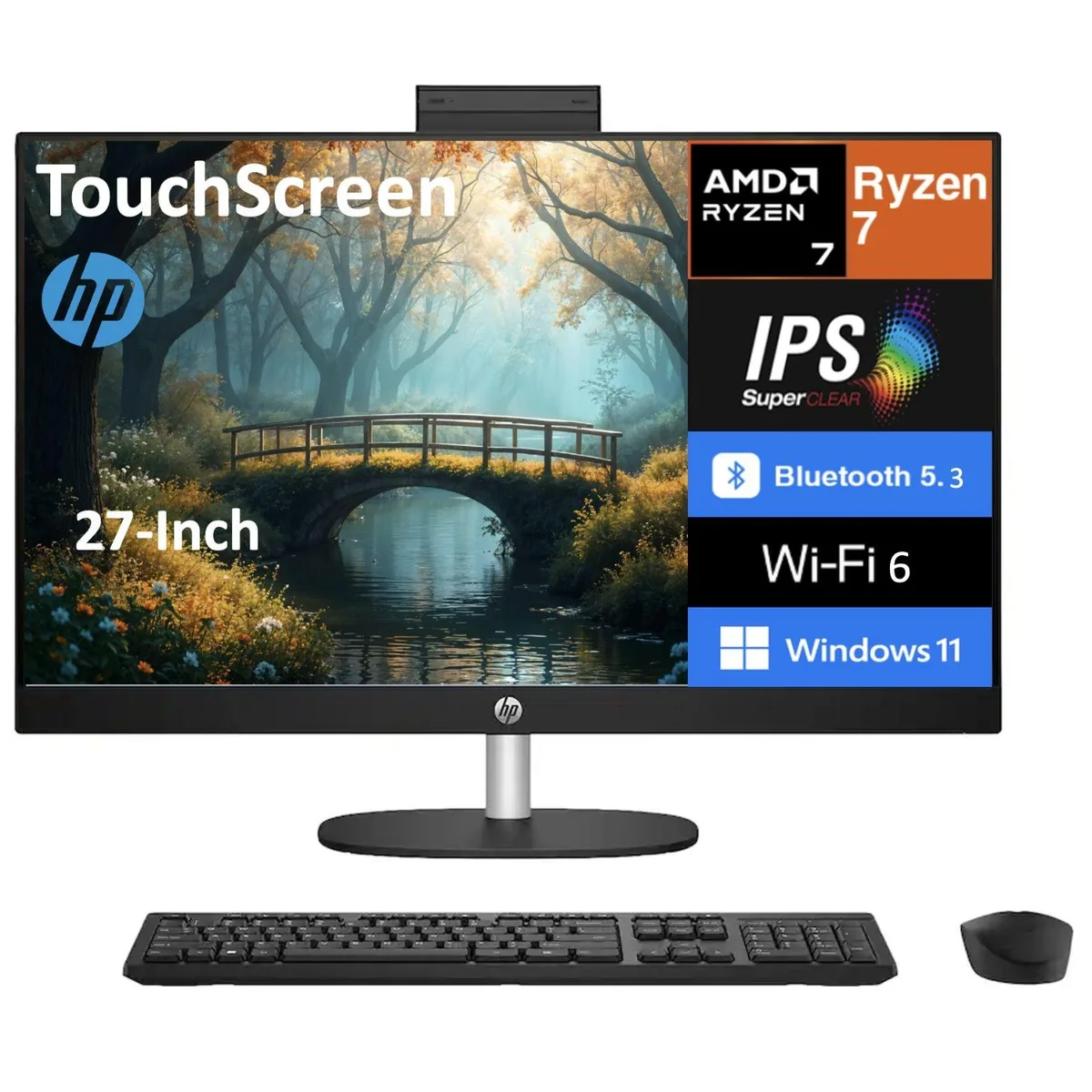 HP HP 27 All-in-One Ryzen 7 7730U 16GB 1TB SSD 27" Touch Windows 11 — صورة المنتج