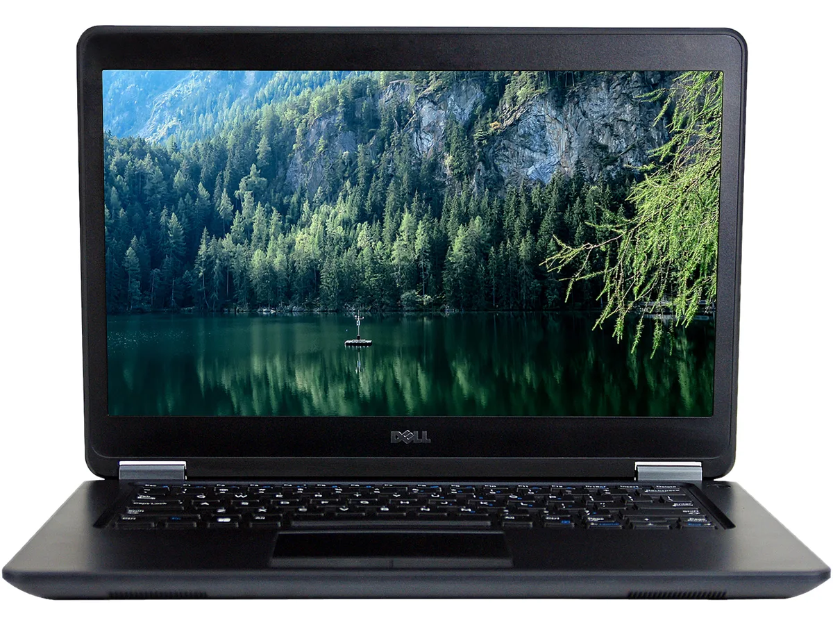 Gray Dell E7450 laptop closed lid matte finish 14 inch screen