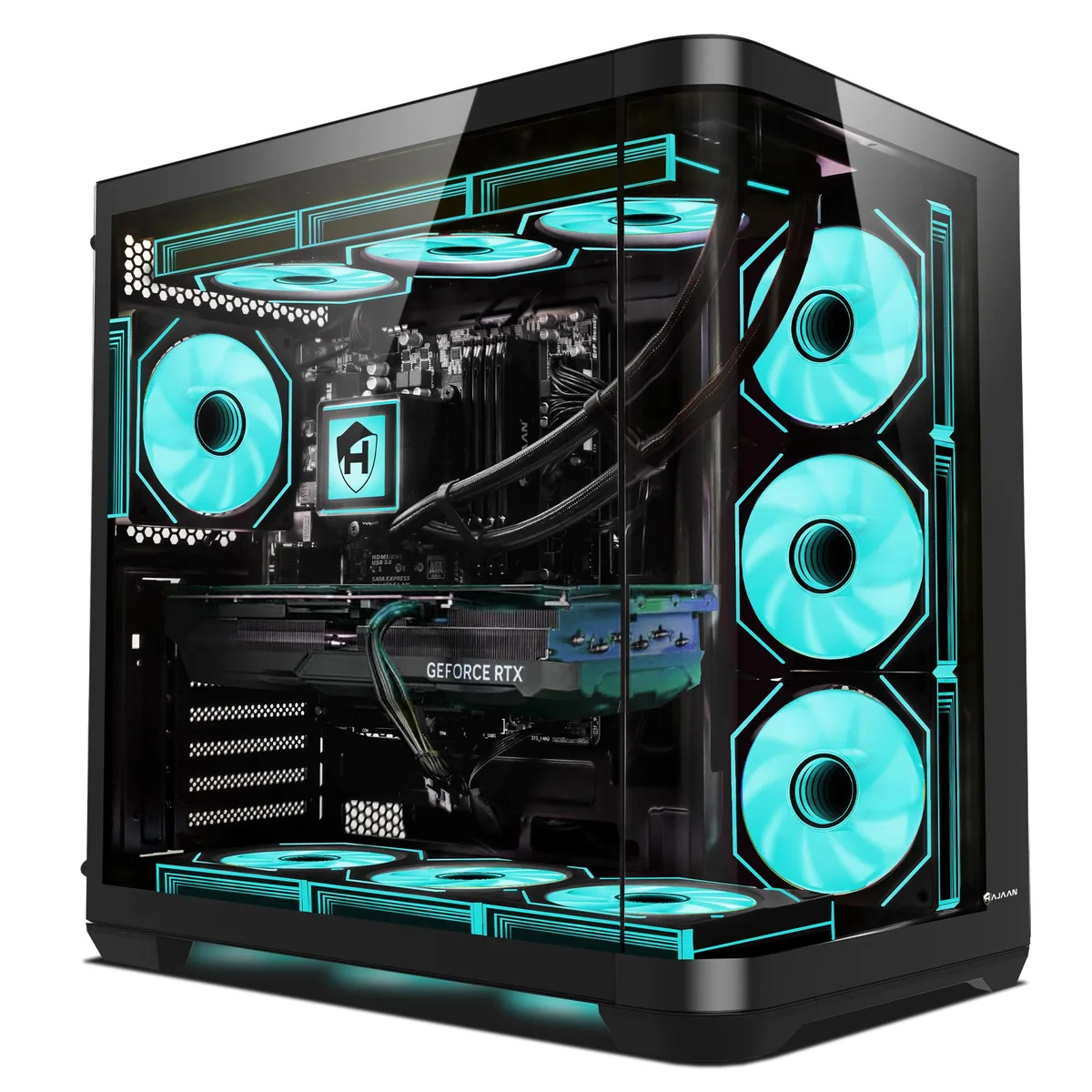 HAJAAN HAJAAN PhantomX Gaming PC i9-12900K RTX 5060 32GB DDR4 2TB NVMe Liquid Cooling — product photo
